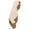 Ekena Millwork 5-inch W x 18-inch D x 24-inch H Copenhagen Rough Cedar Woodgrain TimberThane Knee Brace, Primed BRCUR05X18X24CHGRCPR - alternate 6